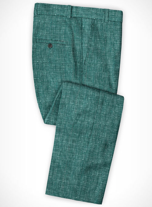 Italian Linen Chambord Green Suit - Click Image to Close