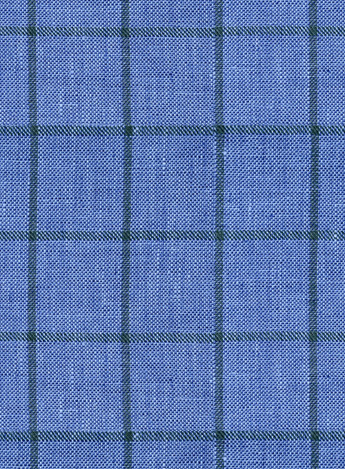 Italian Linen Lapis Blue Suit - Click Image to Close
