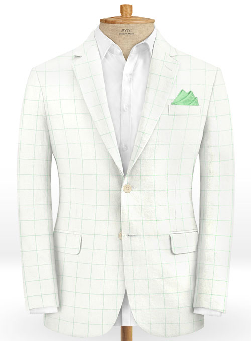 Italian Linen White Box Suit