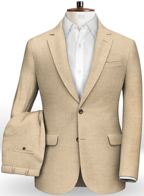 Italian Spring Beige Linen Suit