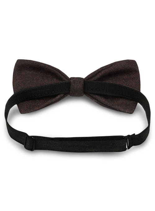 Italian Flannel Wool Bow - Wine - Click Image to Close
