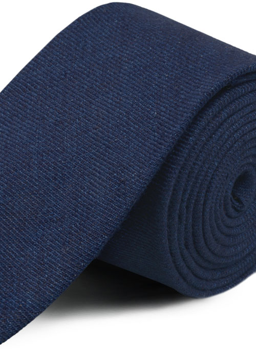 Italian Linen Tie - Brandy Blue - Click Image to Close