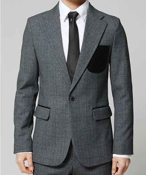 Suit with Leather Pocket Patch - Click Image to Close