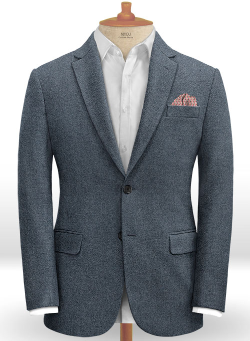 Light Weight Bond Blue Tweed Suit