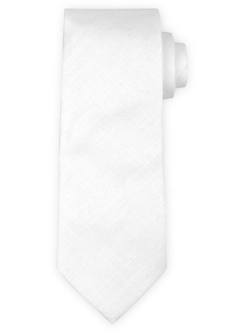 Linen Tie - Tropical White
