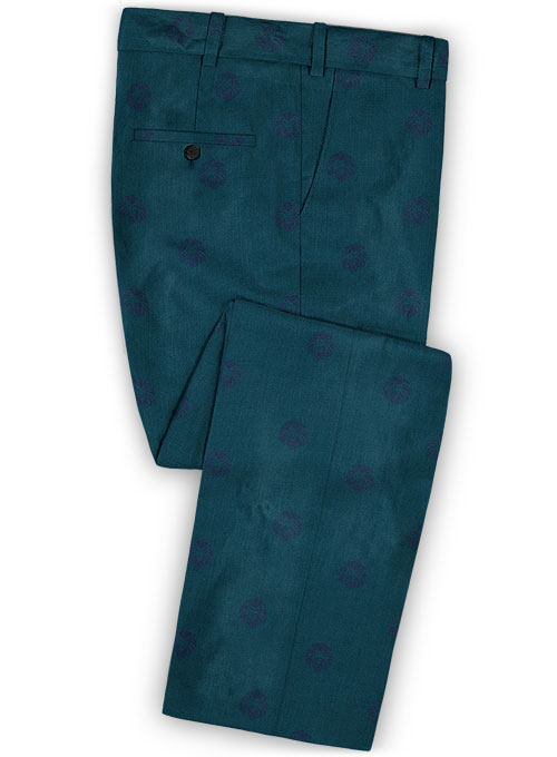Lion Dark Teal Wool Tuxedo Suit - Click Image to Close