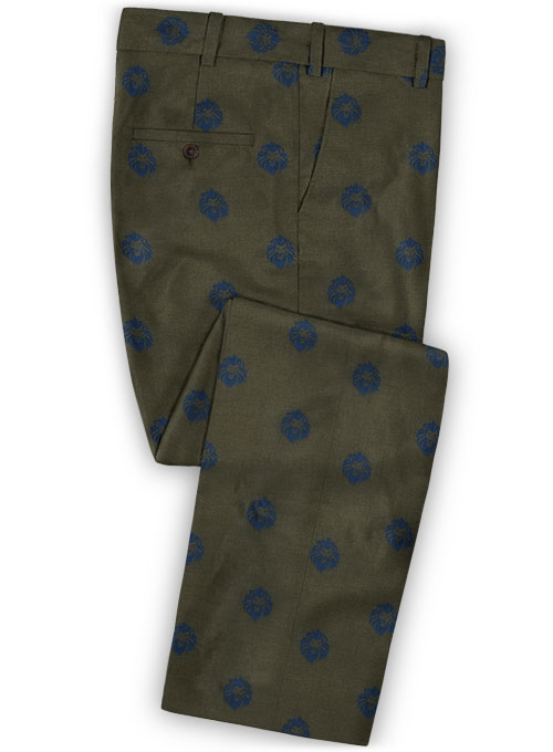 Lion Olive Wool Suit