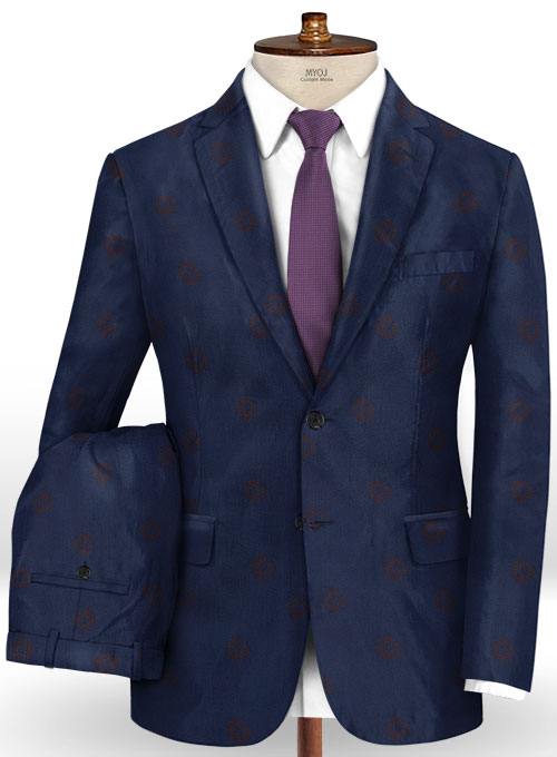 Lion Oxford Blue Wool Suit