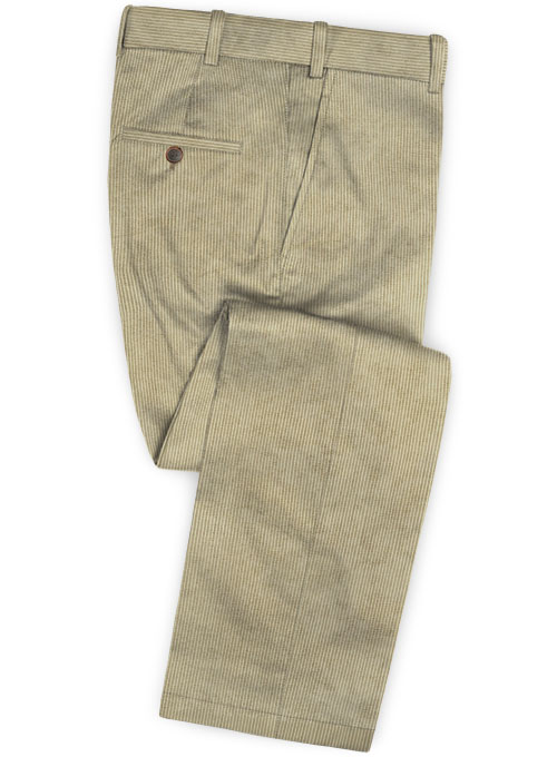 Light Khaki Thick Corduroy Suit