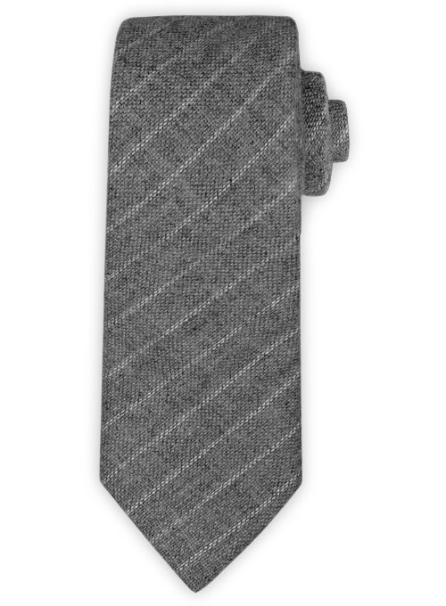 Tweed Tie - Stripe Gray