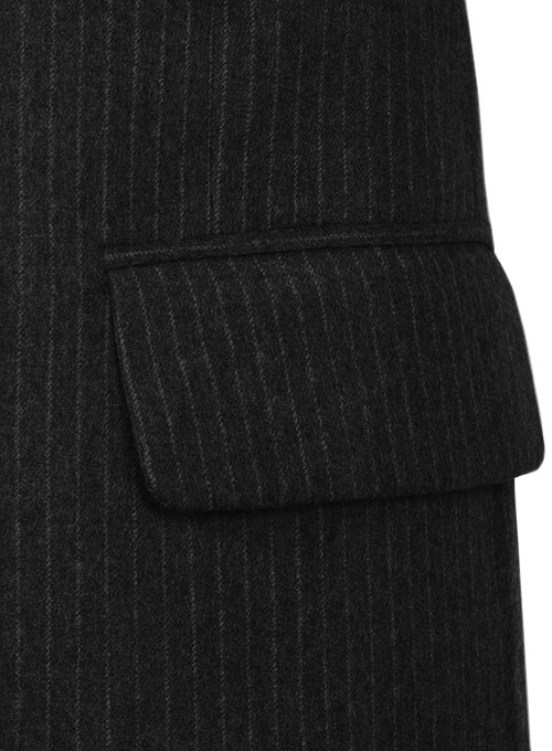 Light Weight Black Stripe Tweed Suit