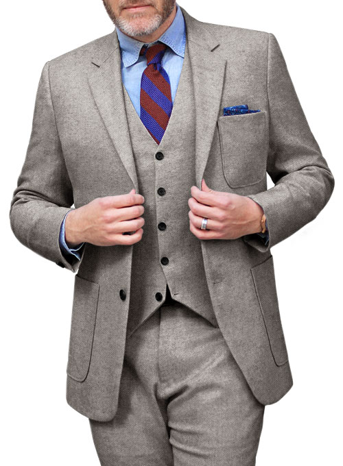 Light Weight Brown Tweed Suit - Click Image to Close