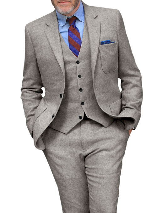 Light Weight Brown Tweed Suit - Click Image to Close