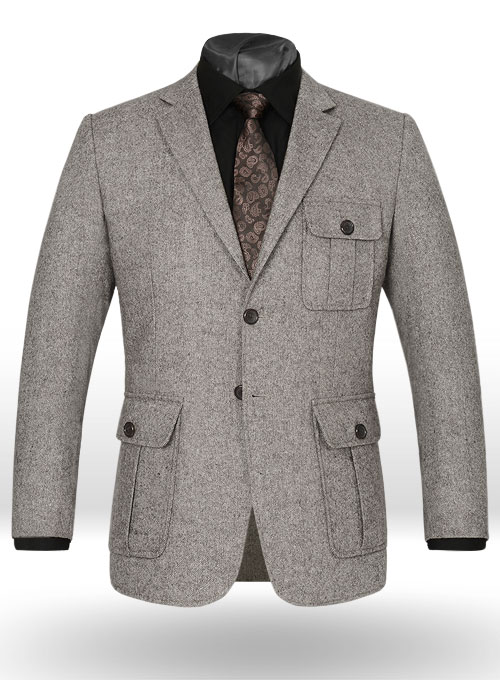 Lt Wt Brown Tweed Danish Style Sports Coat