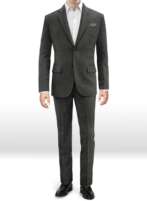 Light Weight Charcoal Tweed Suit - Click Image to Close