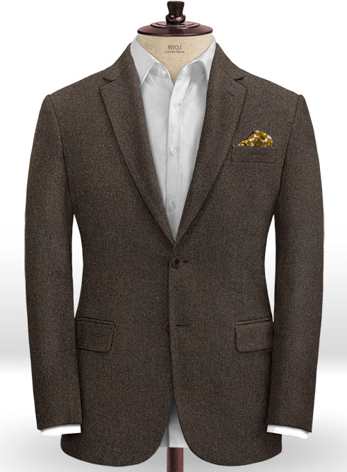 Light Weight Dark Brown Tweed Suit