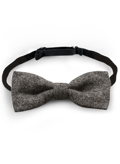 Tweed Bow - Dark Gray Tweed