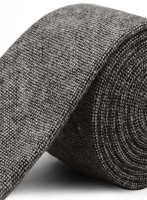 Tweed Tie - Dark Gray Tweed