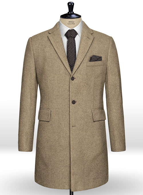 Light Weight Light Brown Tweed Overcoat