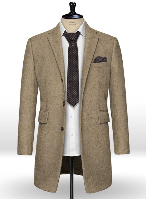 Light Weight Light Brown Tweed Overcoat