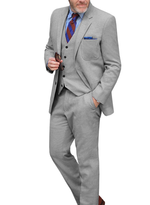 Light Weight Light Gray Tweed Suit