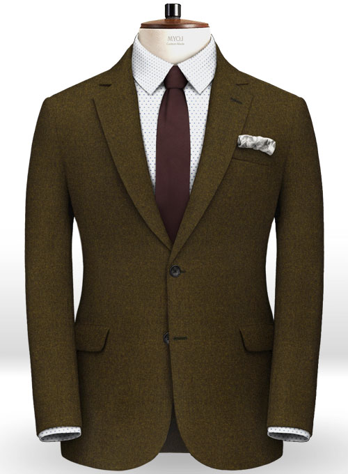 Light Weight Melange Green Tweed Suit - Click Image to Close