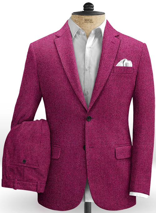 Melange Bubble Pink Tweed Suit
