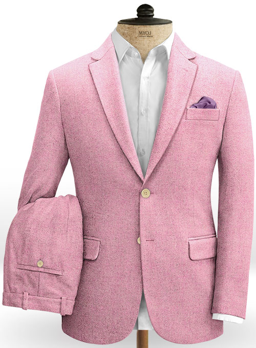 Melange Spring Pink Tweed Suit