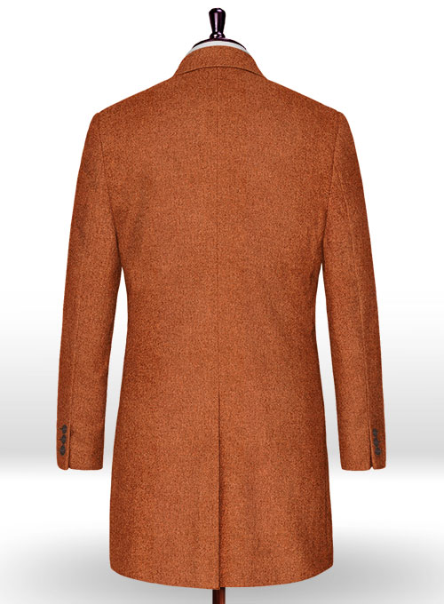 Melange Titan Rust Tweed Overcoat - Click Image to Close