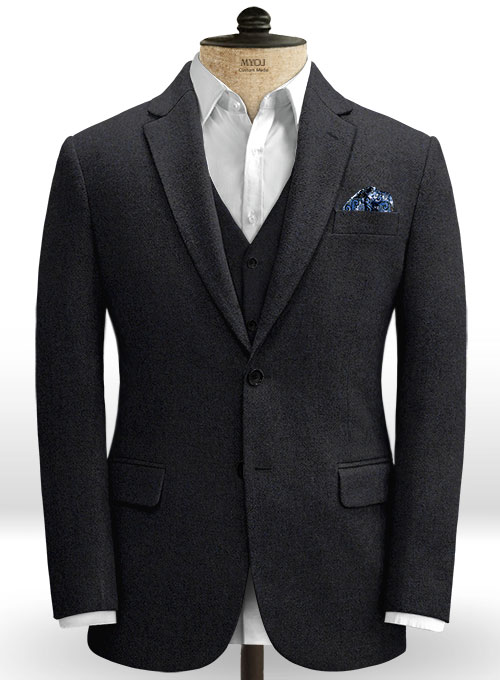 Midnight Heavy Tweed Suit - Click Image to Close
