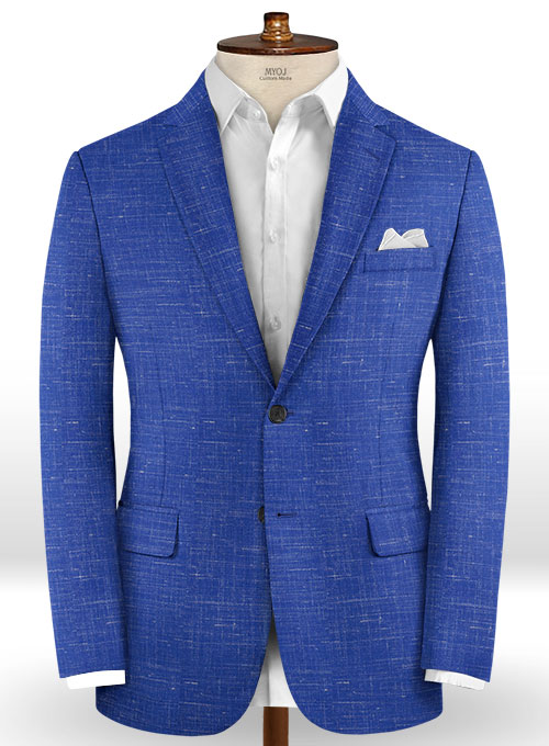 Mystic Cobalt Blue Wool Suit - Click Image to Close