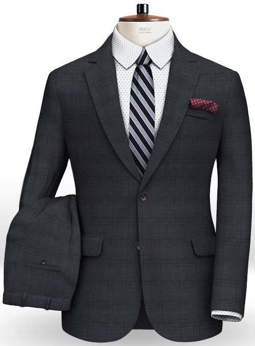 Napolean Glen Dark Blue Wool Suit