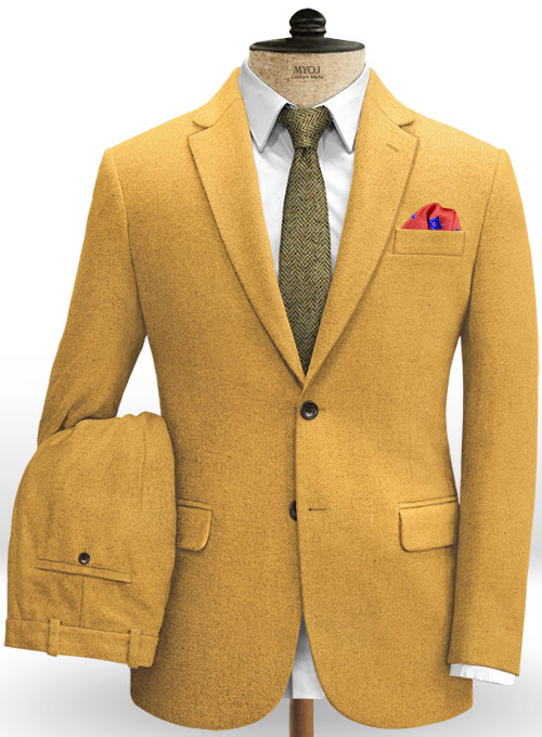 Naples Yellow Tweed Suit