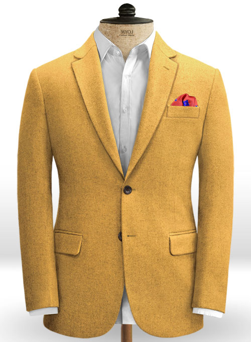 Naples Yellow Tweed Suit
