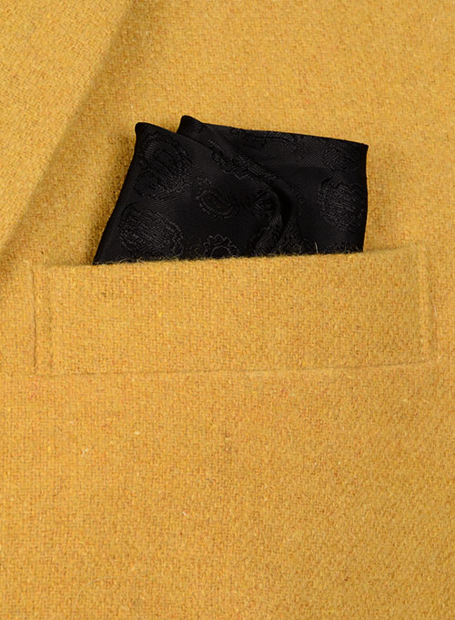 Naples Yellow Tweed Double Breasted Jacket