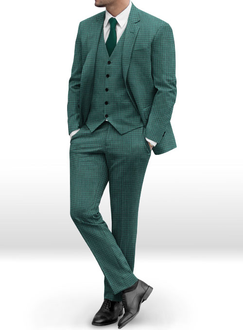 Napolean Chok Green Wool Suit