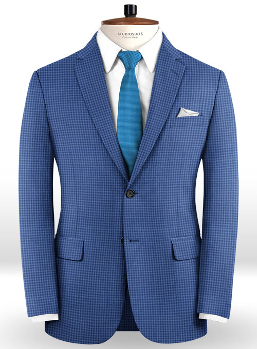 Napolean Cozy Blue Wool Suit - Click Image to Close