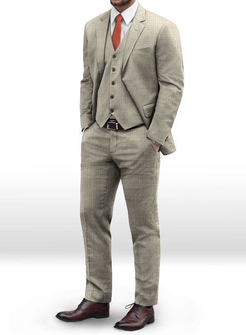 Napolean Lazo Brown Wool Suit - Click Image to Close