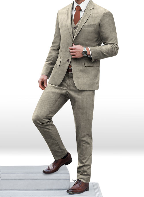 Napolean Lazo Brown Wool Suit - Click Image to Close