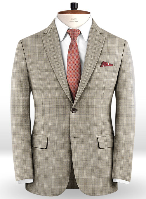 Napolean Lazo Brown Wool Suit