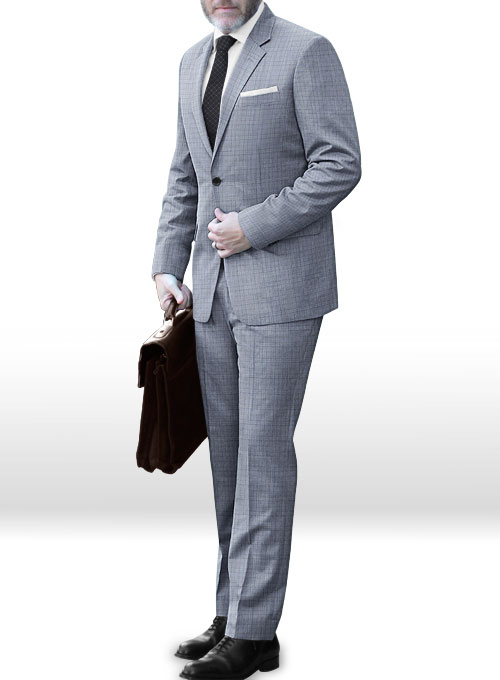 Napolean Lazo Sky Blue Wool Suit - Click Image to Close