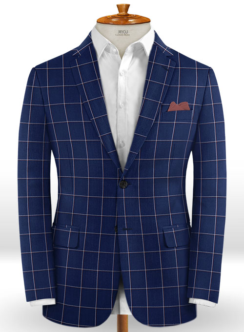 Napolean Aria Royal Blue Wool Suit - Click Image to Close