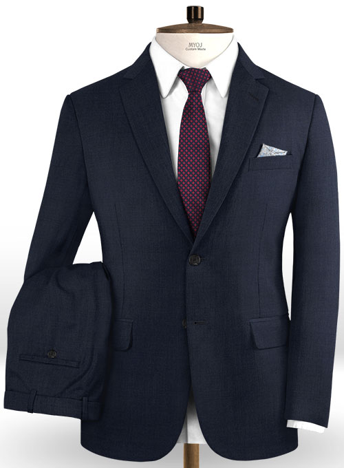 Napolean Dark Blue Wool Suit