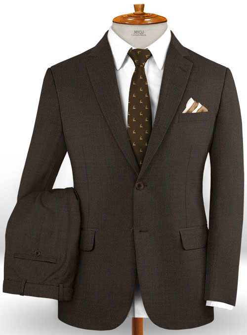 Napolean Dark Brown Wool Suit