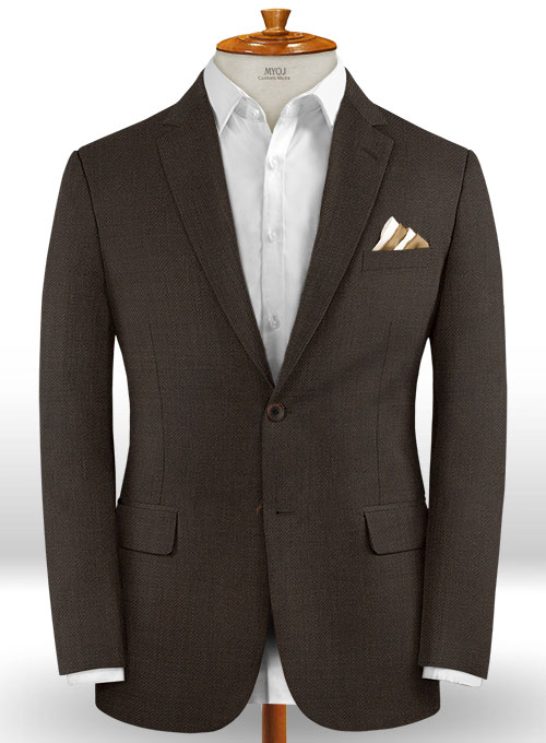 Napolean Dark Brown Wool Suit