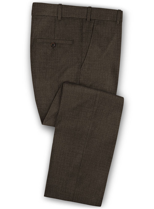 Napolean Sharkskin Dark Brown Wool Suit - Click Image to Close