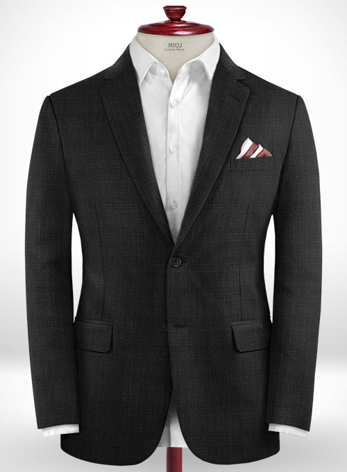 Napolean Ecia Black Wool Suit