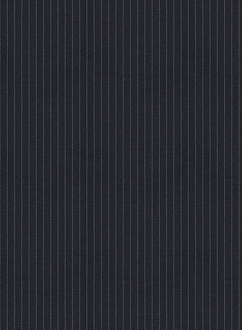 Napolean Mini Stripe Dark Blue Wool Suit