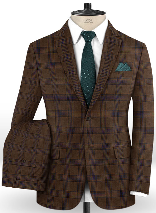 Napolean Nanti Brown Wool Suit