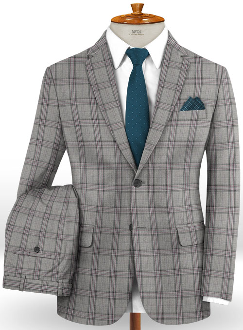 Napolean Petti Light Gray Wool Suit